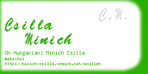 csilla minich business card